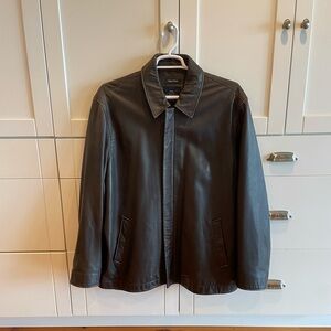 Nautical Leather Jacket XXL Brown